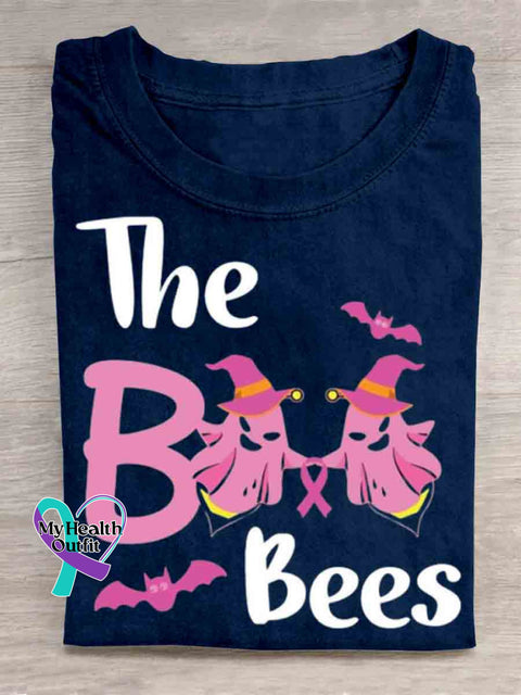 Breast Cancer Awareness Art Print T shirt Blue / S