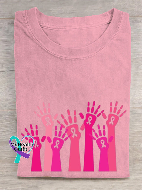 Breast Cancer Awareness Art Print T shirt LightPink / S