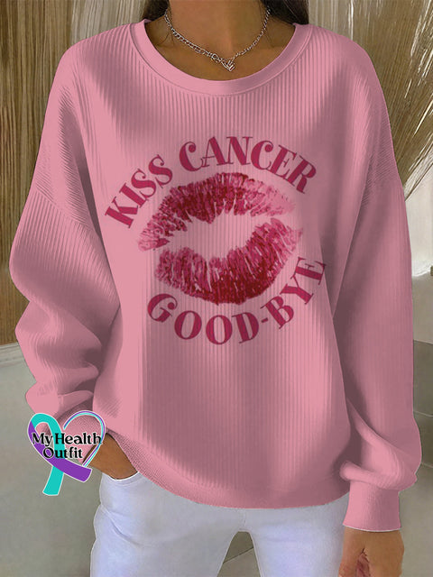 Breast Cancer Awareness Art Retired Art Print Casual Sweatshirt LightPink / S