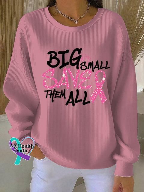 Breast Cancer Awareness Art Retired Art Print Casual Sweatshirt Pink / S