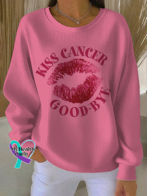 Breast Cancer Awareness Art Retired Art Print Casual Sweatshirt Pink / S