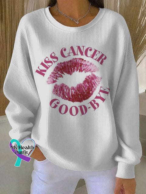 Breast Cancer Awareness Art Retired Art Print Casual Sweatshirt White / S