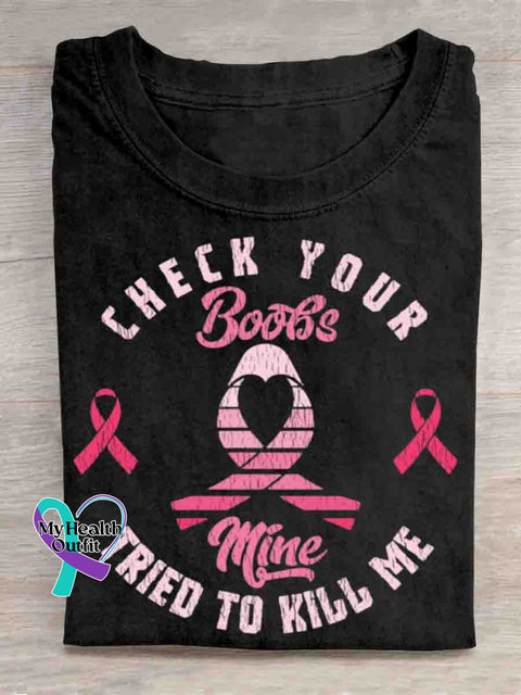 Breast Cancer Awareness Art T-shirt Black / S