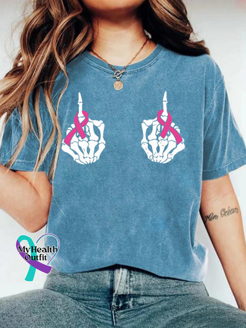 Breast Cancer Awareness Art T-shirt Blue / S