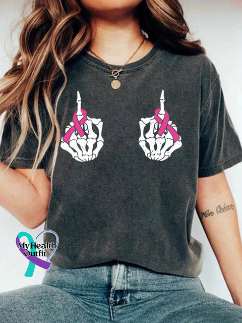 Breast Cancer Awareness Art T-shirt DarkGray / S