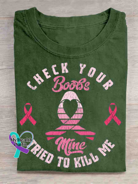 Breast Cancer Awareness Art T-shirt Green / S