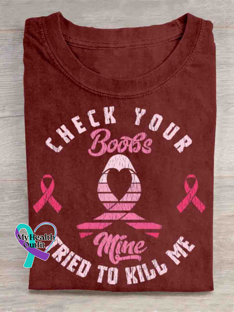 Breast Cancer Awareness Art T-shirt Red / S