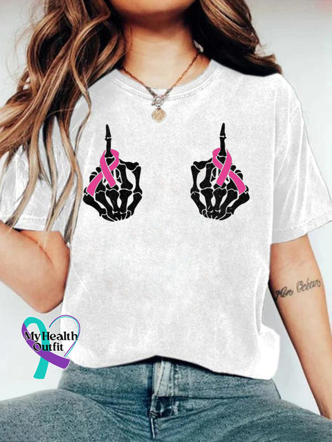 Breast Cancer Awareness Art T-shirt White / S