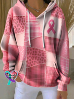 Breast Cancer Awareness Casual Hoodie Sweatshirt Multicolor / S