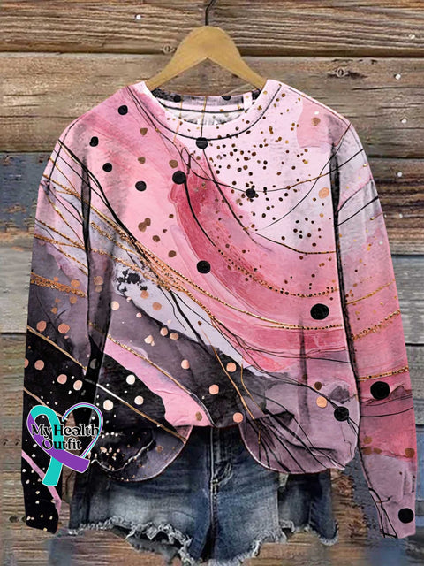 Breast Cancer Awareness Casual Sweatshirt Multicolor / S