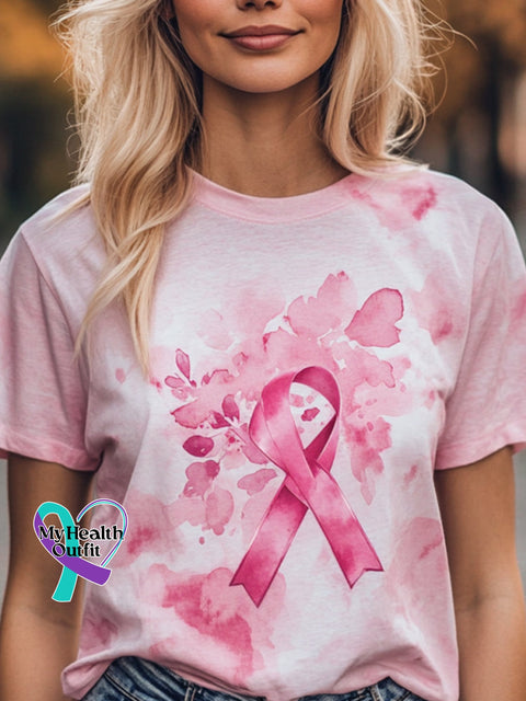 Breast Cancer Awareness Month Pink Art Print T-Shirt S