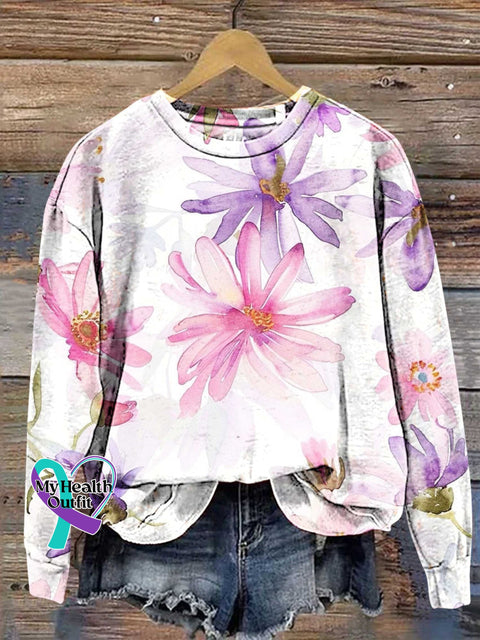 Breast Cancer Awareness Month Pink Casual Sweatshirt One / S