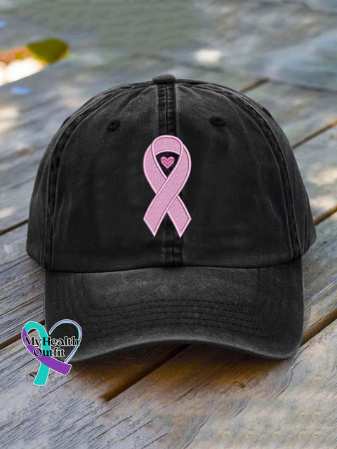 Breast Cancer Awareness Pattern Art Print Hats Black / Onesize