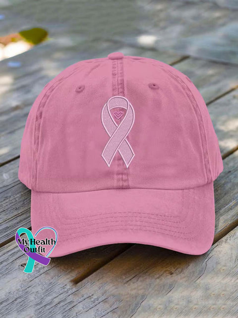 Breast Cancer Awareness Pattern Art Print Hats Pink / Onesize