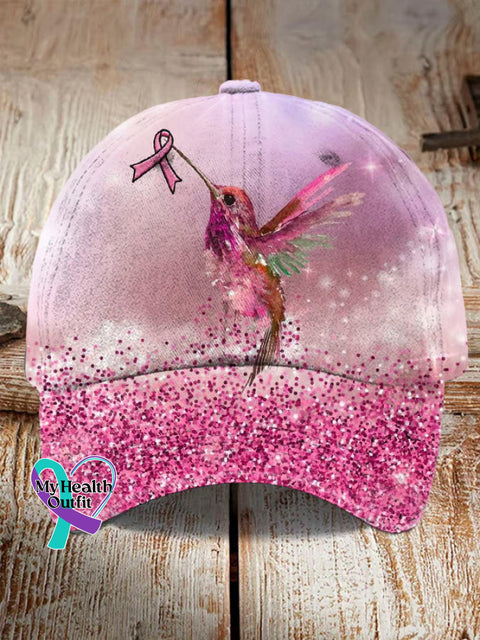Breast Cancer Awareness Pattern Art Print Hats Pink / Onesize
