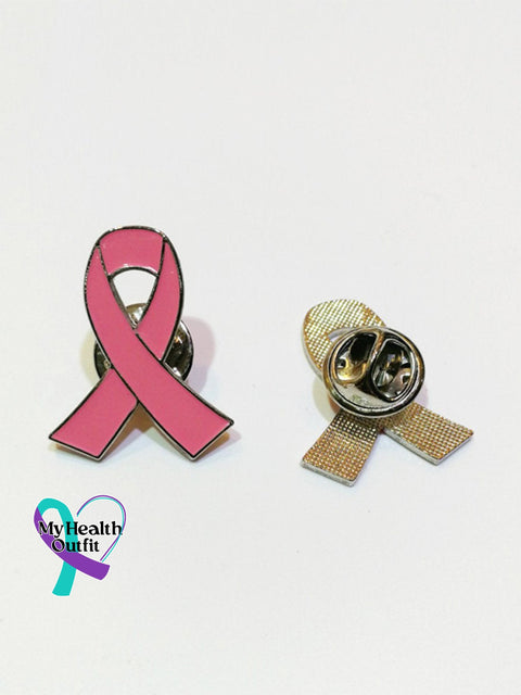 Breast Cancer Awareness Pin Pink Ribbon Circle 1
