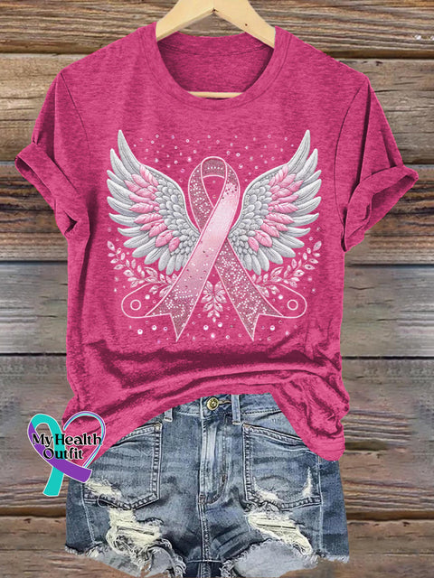 Breast Cancer Awareness Pink Ribbon T-shirt Pink / S