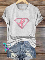 Breast Cancer Awareness Pink Ribbon T-shirt White / S