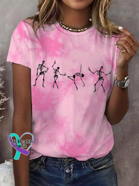 Breast Cancer Awareness Print T-Shirt Pink / S