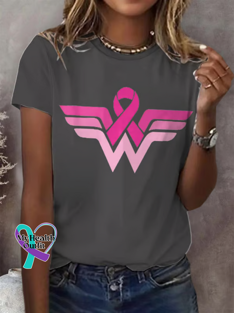 Breast Cancer Awareness T shirt Grey / S