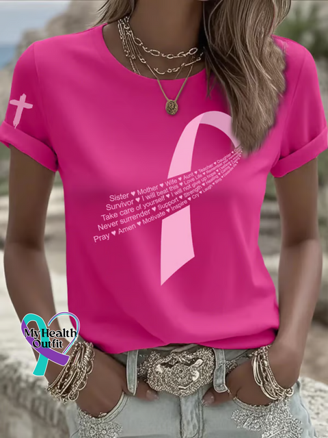Breast Cancer Awareness T shirt Pink / S