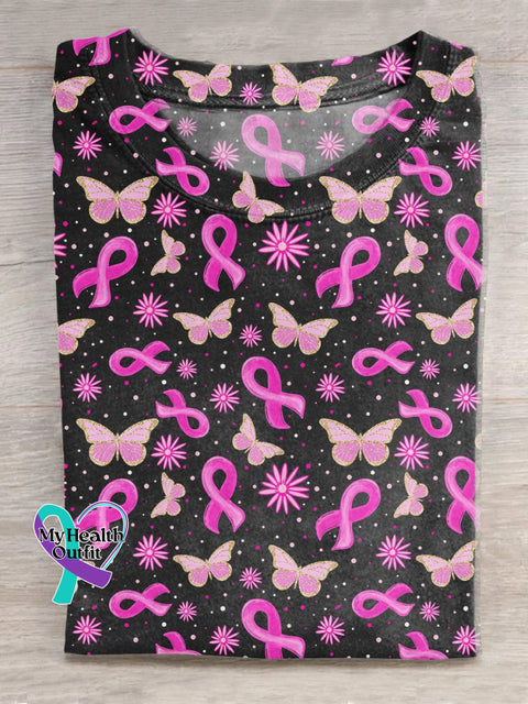 Breast Cancer Awareness Wearing Pink In October T-Shirt Black / S