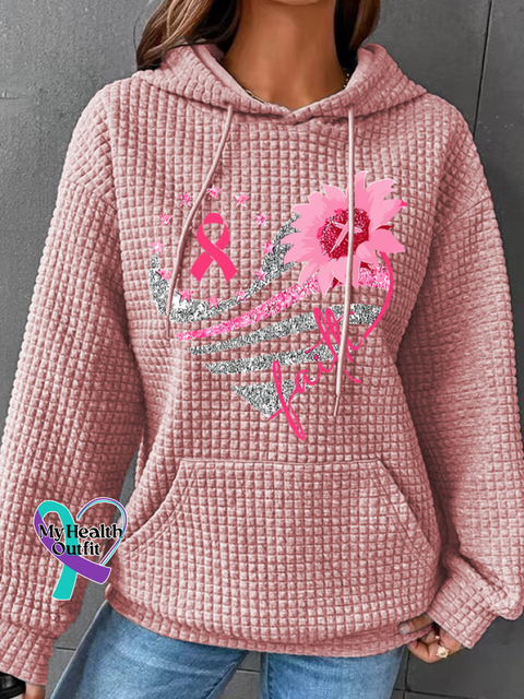 Breast Cancer Bundle In October We Wear Pink Simple Loose Hoodie / S(6-8)