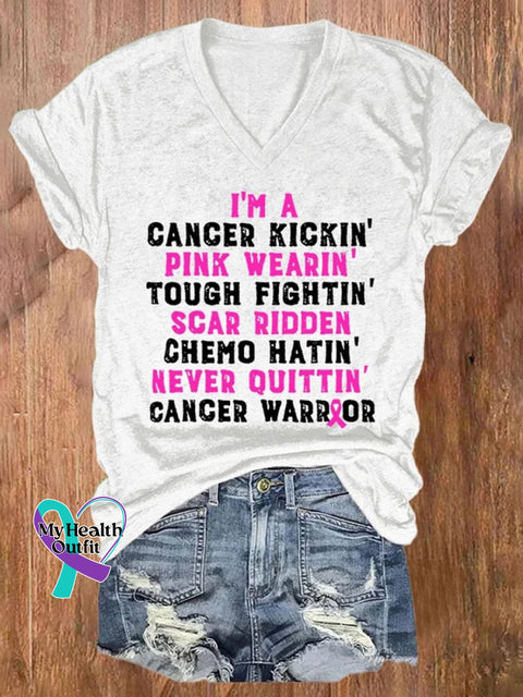 Breast Cancer I’m A Kickin’ Pink Wearin’ Tough Fightin’ Scar Ridden Chemo Hatin’ Never