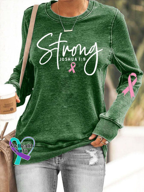 Breast Cancer Women’s Casual Printed Hoodie Green / S