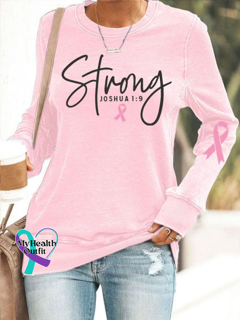 Breast Cancer Women’s Casual Printed Hoodie Pink / S