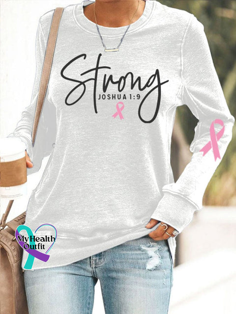 Breast Cancer Women’s Casual Printed Hoodie White / S