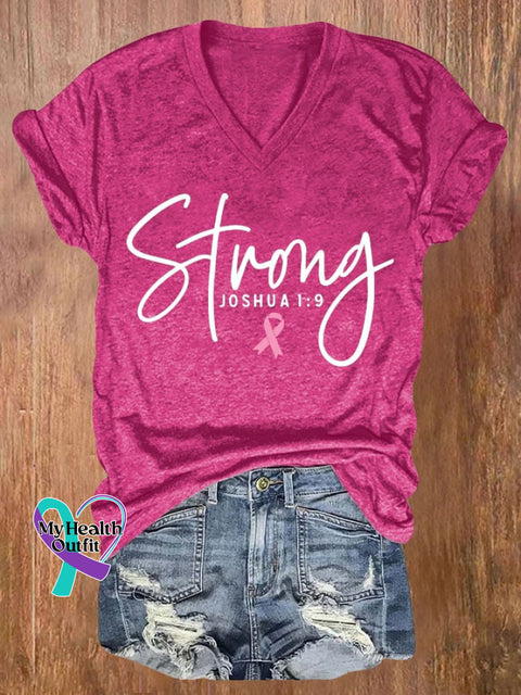 Breast Cancer Women’s Casual Printed T-Shirt Fuchsia / S