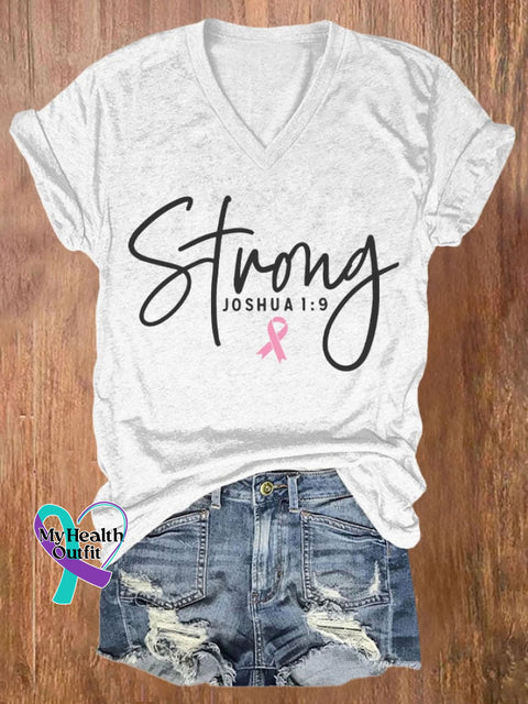 Breast Cancer Women’s Casual Printed T-Shirt White / S