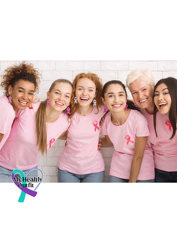 Breast Women’s Health Awareness Pink Ribbon Earrings