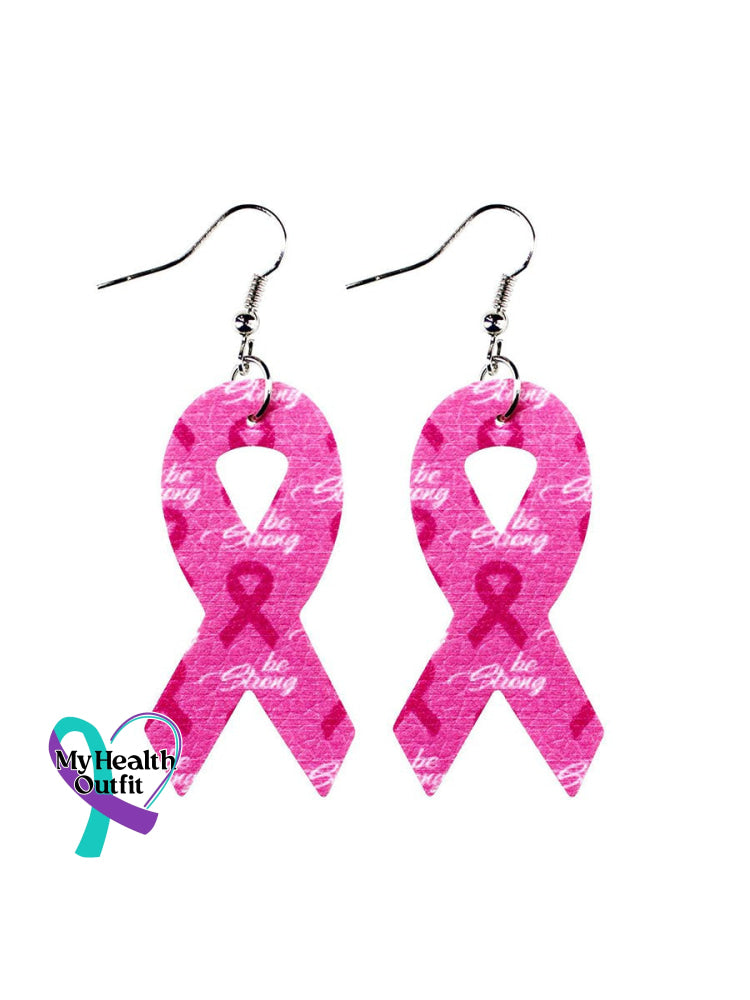 Breast Women’s Health Awareness Pink Ribbon Earrings 4