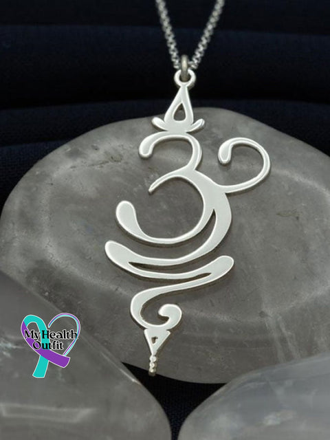 Breathe Necklace Spiritual Yoga Symbol Silver / One-Size