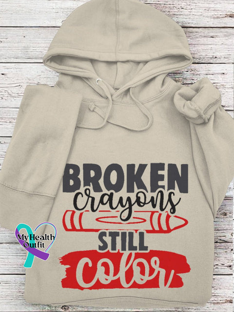 Broken Crayons Still Color Casual Hoodie Sand / S