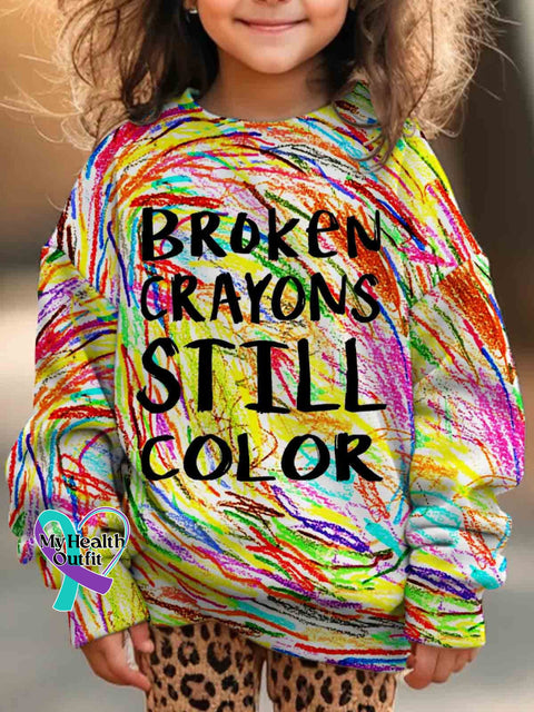 Broken Crayons Still Color Kid Sweatshirt / S