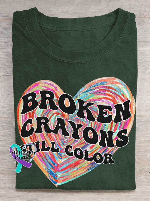 BROKEN CRAYONS STILL COLOR Mental Health Awareness T-shirt Green / S