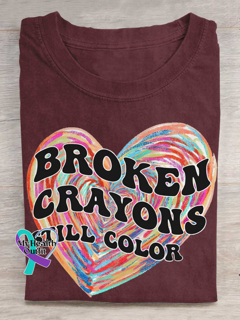 BROKEN CRAYONS STILL COLOR Mental Health Awareness T-shirt Red / S