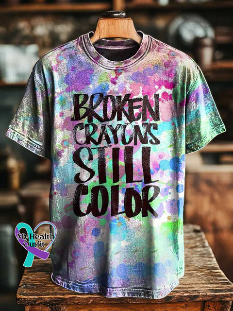 Broken Crayons Still Color T-shirt Multicolor / S