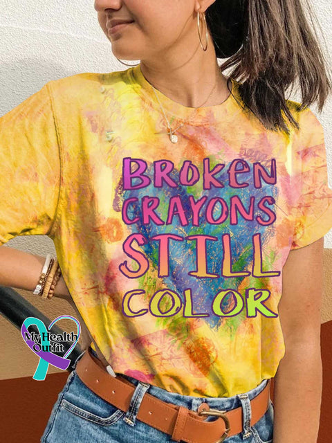 Broken Crayons Still Color T-shirt Multicolor / S