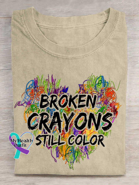 Broken Crayons Still Color T-shirt Sand / S