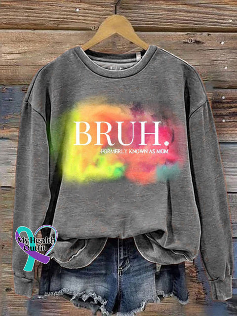 Bruh Casual Sweatshirt White / S