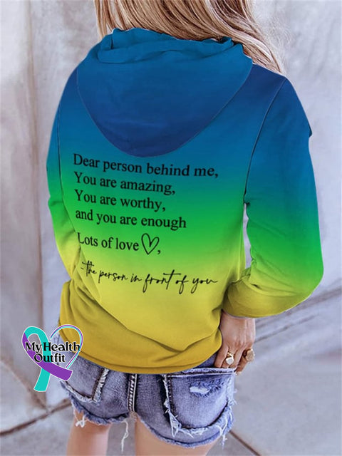 🔥Buy 3 Get 10% Off🔥Dear Person Behind Me You Are Amazing Matter Gradient Hoodie