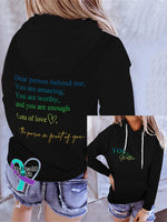 🔥Buy 3 Get 10% Off🔥Dear Person Behind Me You Are Amazing Matter Gradient Hoodie Black / S