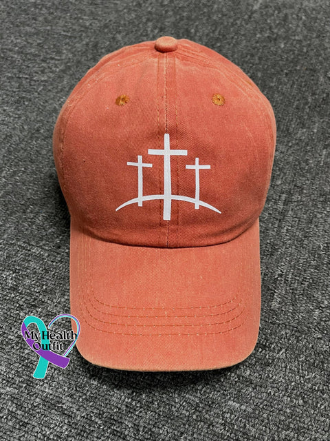 🔥Buy 3 Get 10% Off🔥Unisex Distressed Washed Cotton Faith Print Hat