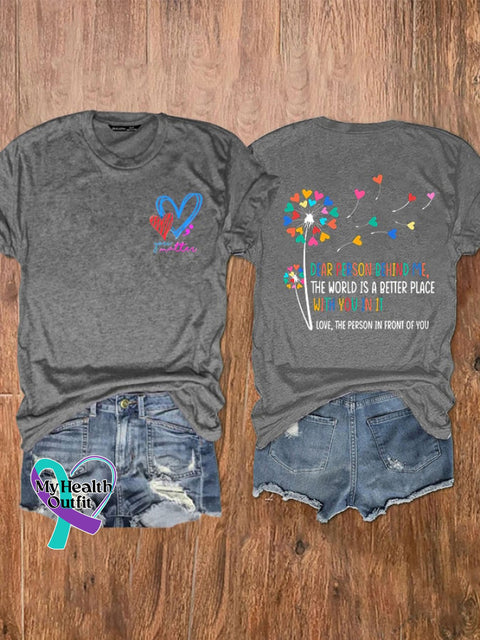 🔥Buy 3 Get 10% Off🔥Women’s Dear Person Behind Me You Matter Printed Tee Light Grey / S