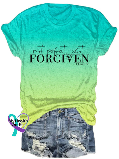 🔥Buy 3 Get 10% Off🔥Women’s Not Perfect Just Forgiven Casual T-Shirt Picture 2 / S