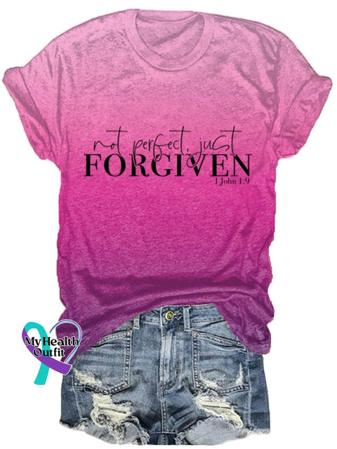 🔥Buy 3 Get 10% Off🔥Women’s Not Perfect Just Forgiven Casual T-Shirt Picture 5 / S